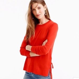 J. Crew Side slit sweater with ties